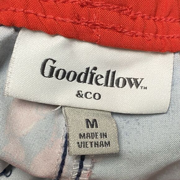 Goodfellow Men Swim Trunks Lobster .. Red/blue Sz M New - Picture 3 of 3